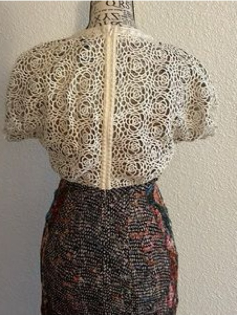 Anthropologie Lace Study Dress Byron Lars Sz 4 Multicolor - Picture 5 of 15